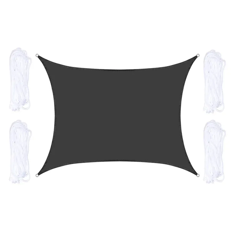 Outdoor Garden Sunshade Sail Waterproof Anti-UV Canopy, Size: 2m x 2.5m(Black)
