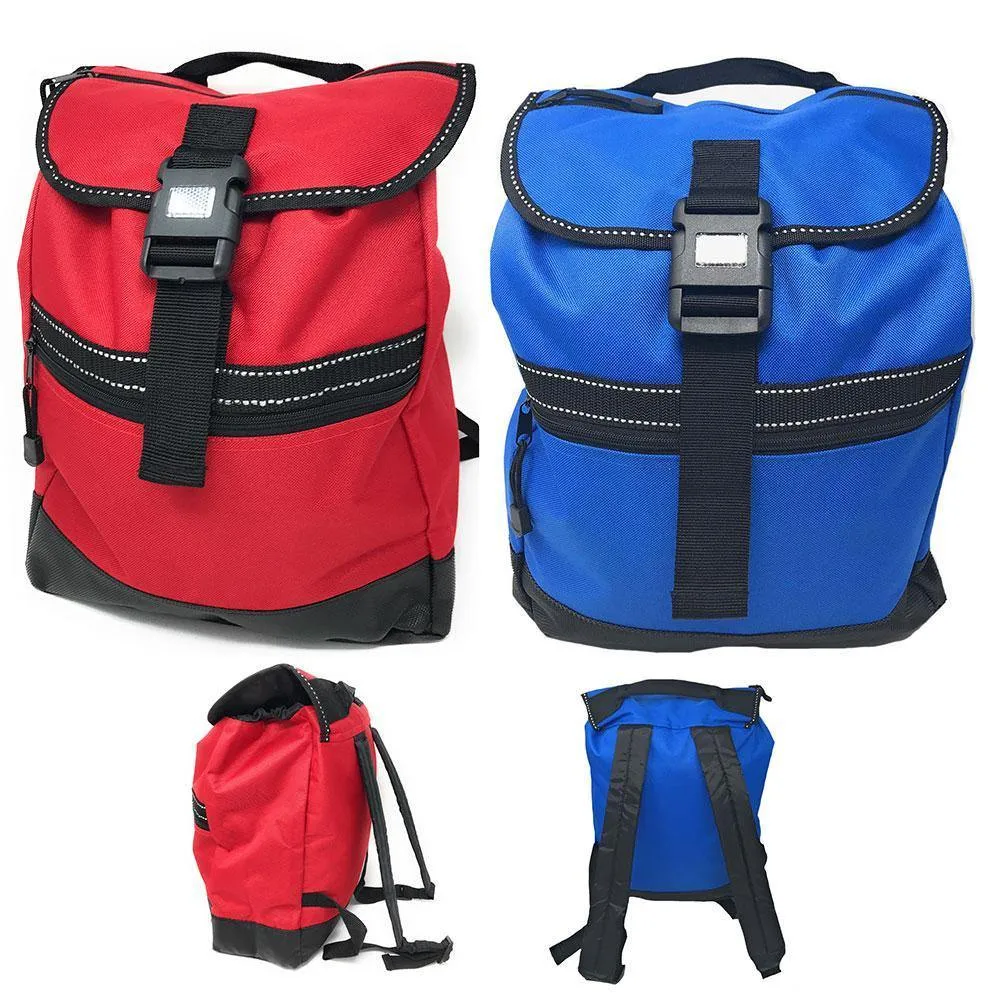 Reflective Backpack Rucksack Bags Drawstrings School Books Travel Work 12 x14inch