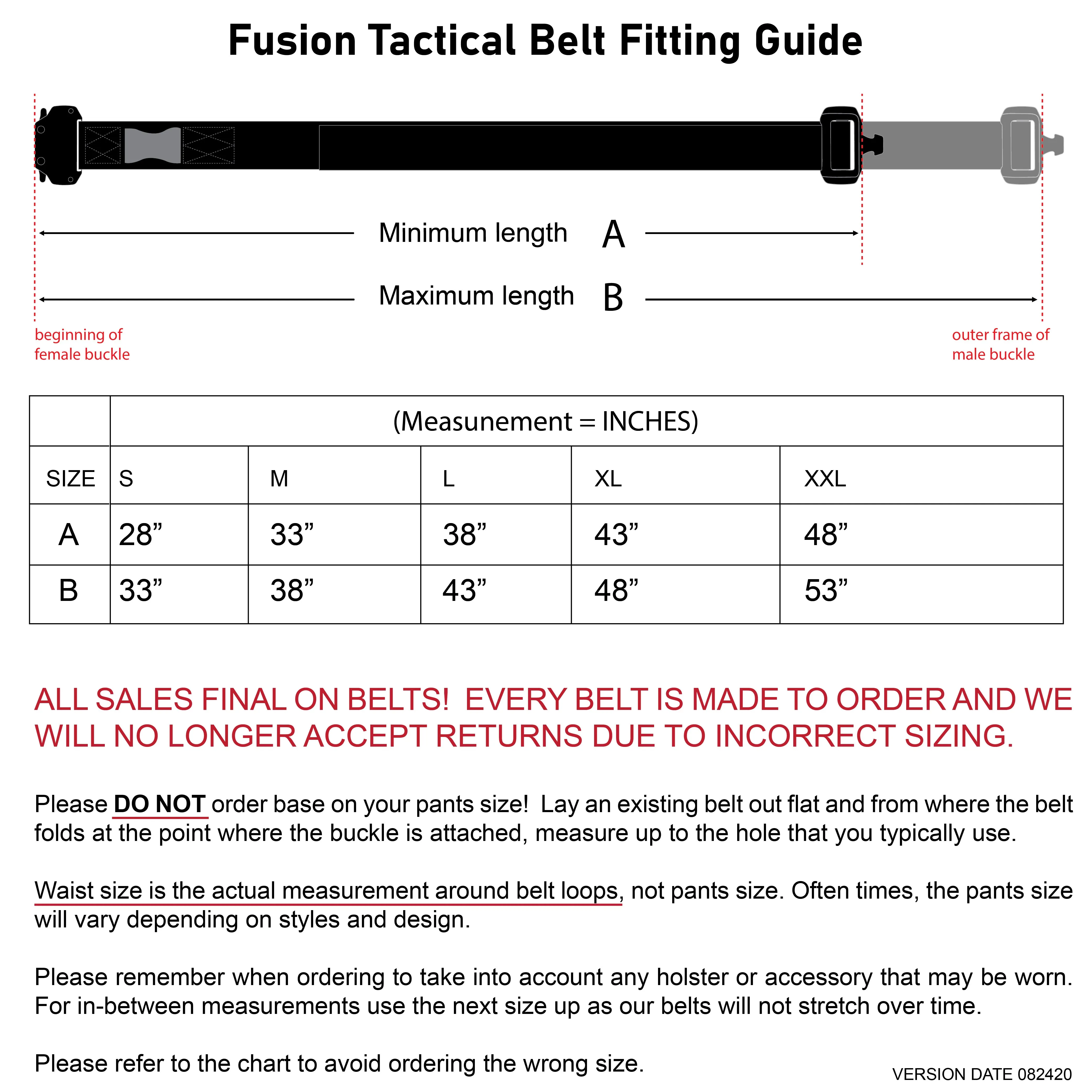 Riggers Belt - Type A - 1.75" Width - Undefeated